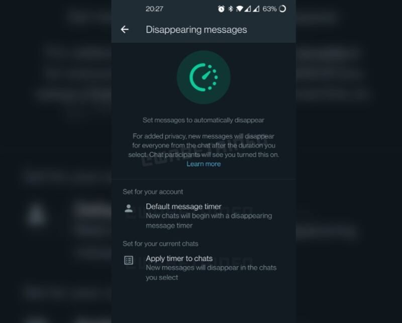 WhatsApp Mensajes que desaparecen (WA Beta Info)