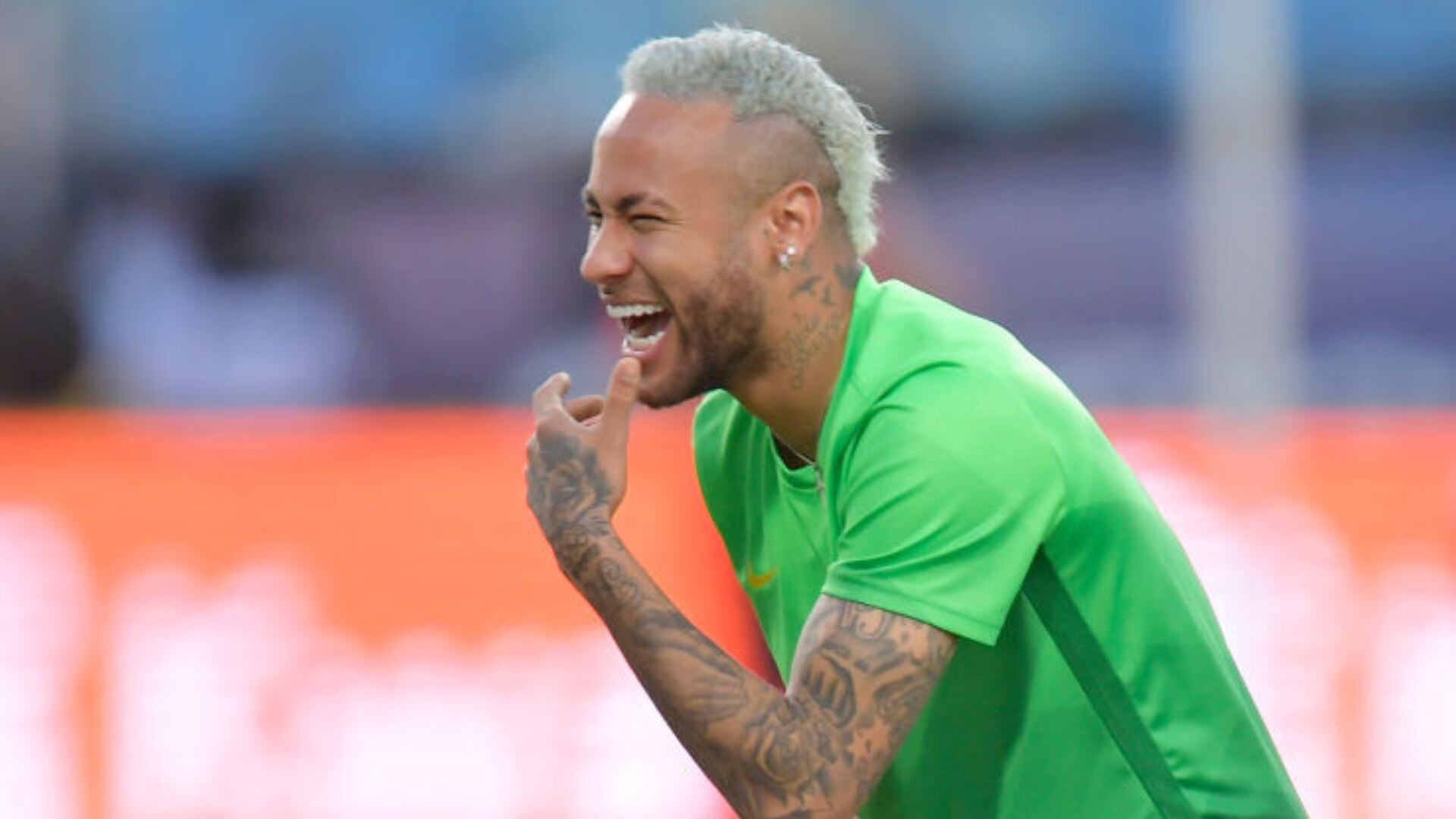 Neymar con la Selección de Brasil.