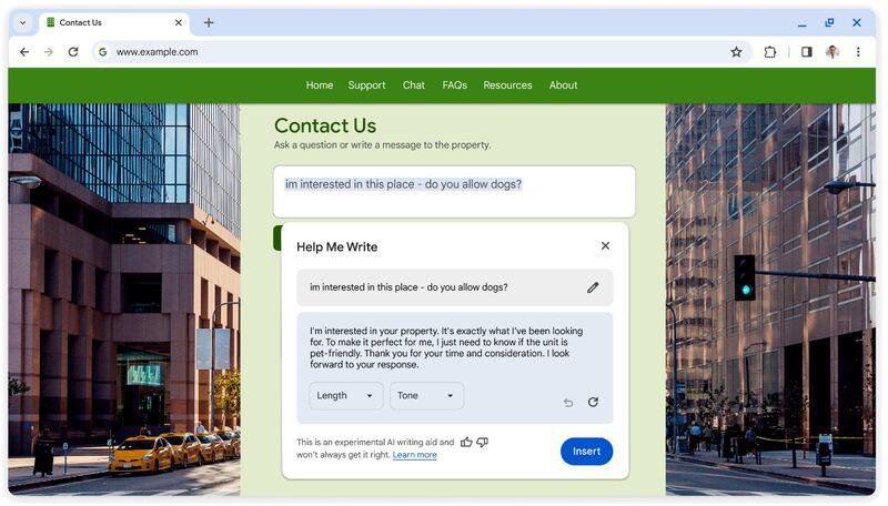 Google entrega ayuda para redactar elementos en la web