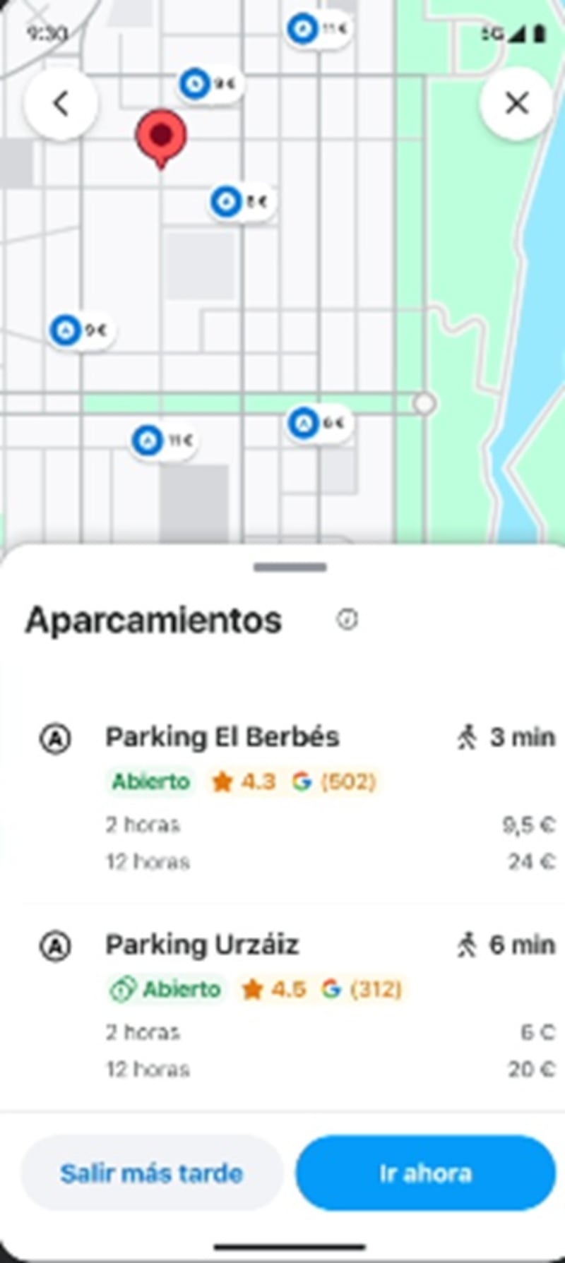 Waze Función Parking