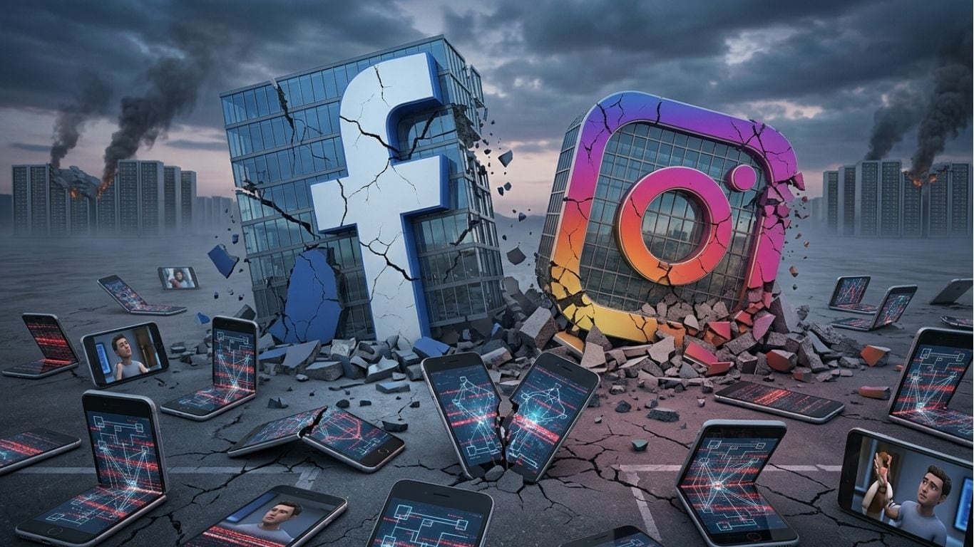 Se caen redes sociales de Meta