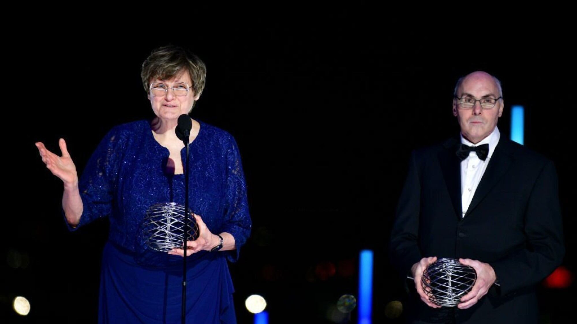 Karikó y Weissman en abril de 2023