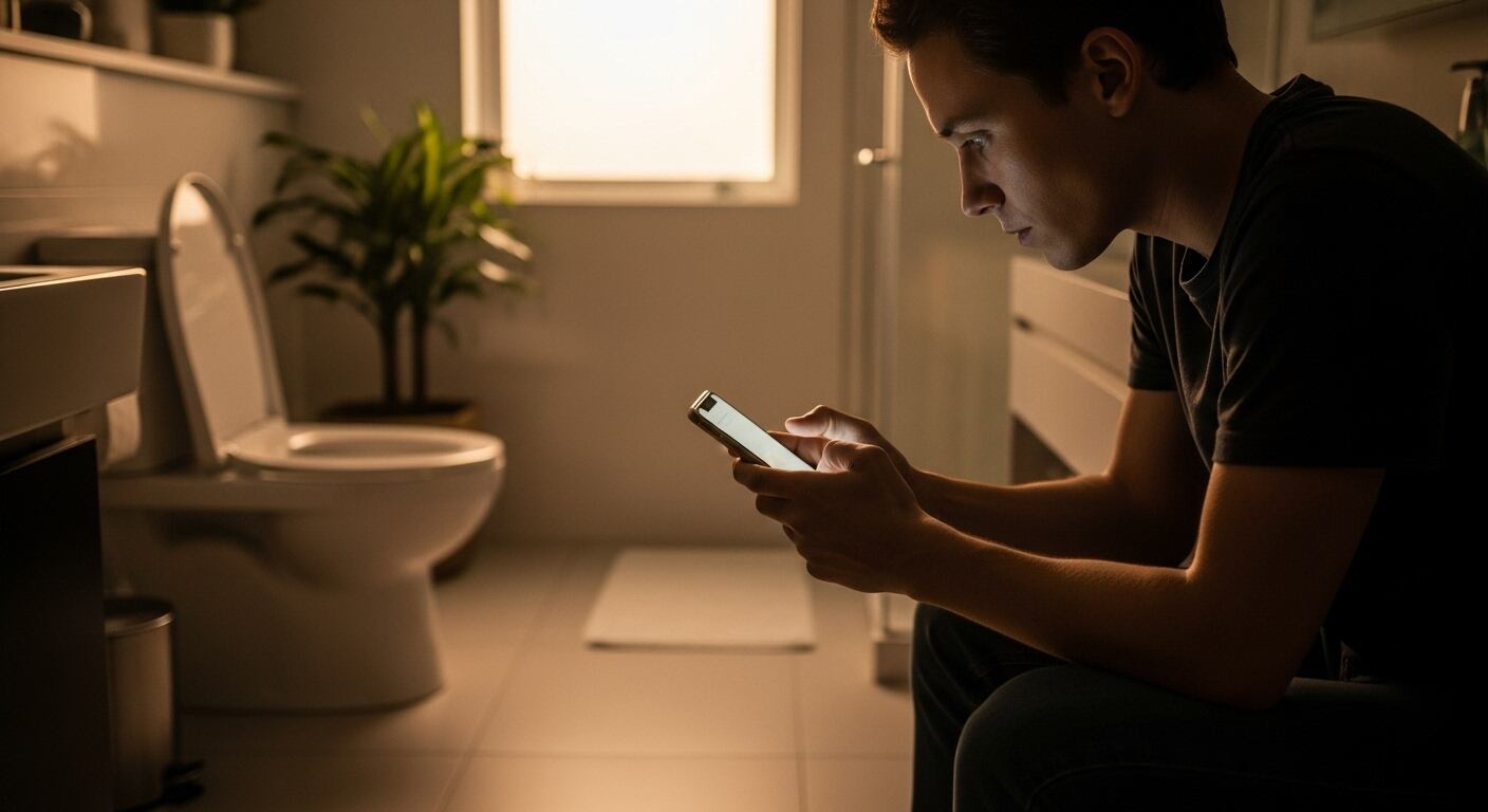 Ojo: Usar el smartphone en el baño mucho tiempo puede ser bastante peligroso