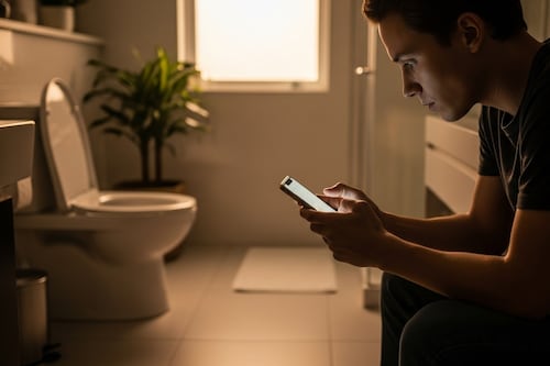 Ojo: Usar el smartphone en el baño mucho tiempo puede ser bastante peligroso
