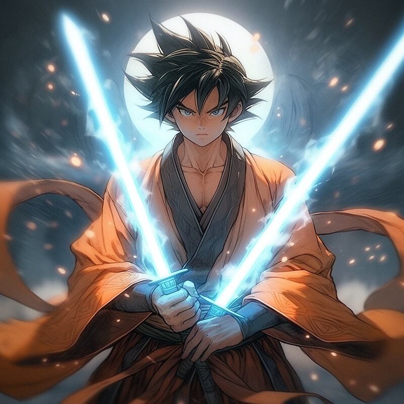 Goku como Caballero Jedi. @SenpaiCrusade