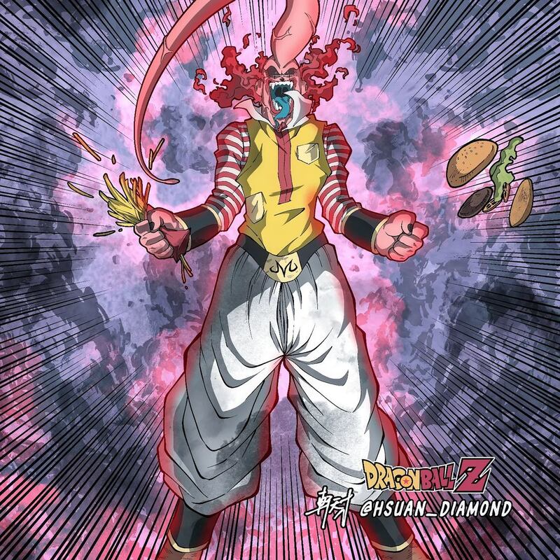 Majin Buu y Ronald McDonald