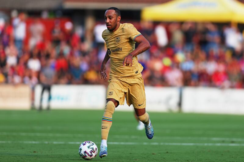 Aubameyang con sus zapatos de Dragon Ball ante el Inter de Miami