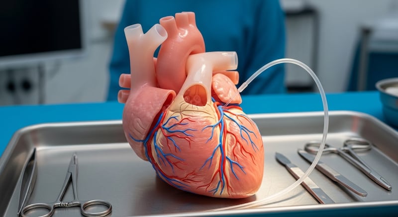 Corazón impreso en 3D. Imagen IA - FW/Whisk