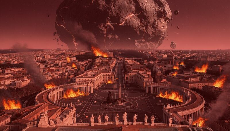 3I/ATLAS vs Ciudad del Vaticano, generado por IA Whisk/FW