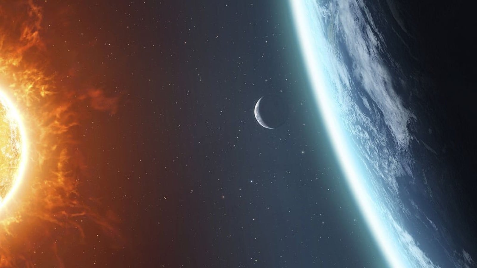 El Sol, la Luna y la Tierra