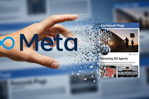 Meta elimina página de Facebook acusada de acoso a agentes del ICE