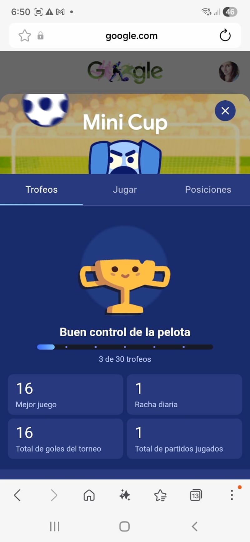Mini juego - Google Mundial 2026
