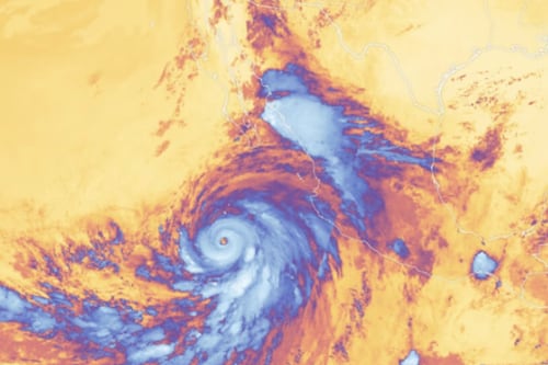 La NASA revela las impresionantes imágenes del huracán Hilary en su paso por EEUU y México