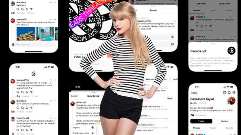 Threads llega a 150 millones de usuarios. Hasta Taylor Swift ya se sumó.