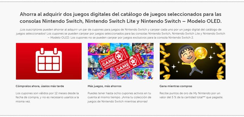 Cupones Nintendo Switch