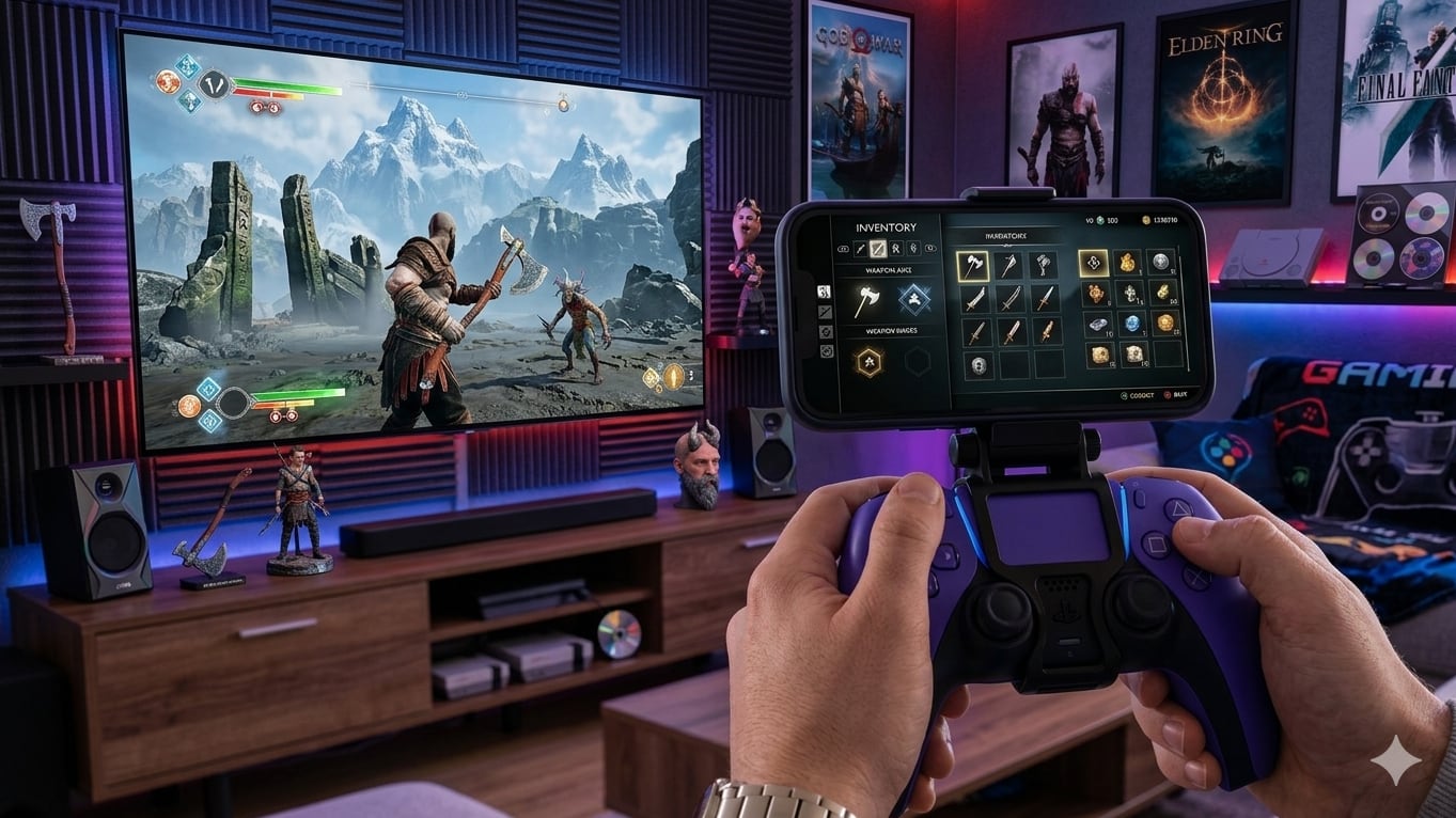 Prototipo accesorio PlayStation, según patente. IA FW/NB