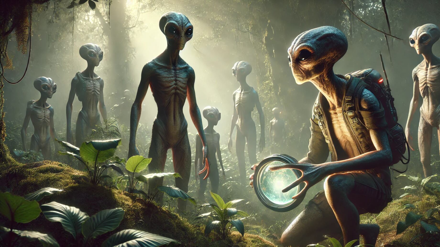 Cómo serían los criptoterrestres según DALL-E | Imagen realizada con inteligencia artificial