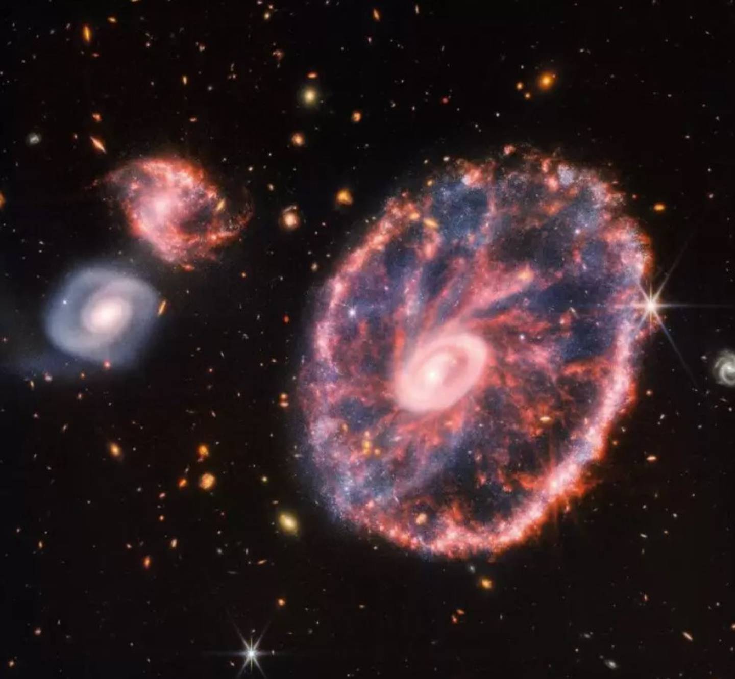 Cartwheel Galaxy and its black holes