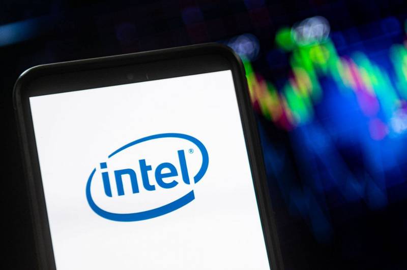 Logo de la empresa de procesadores Intel